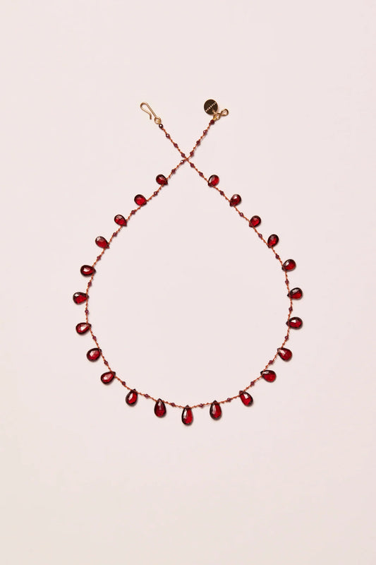Ivarene Elston Drops & Beads Garnet Necklace