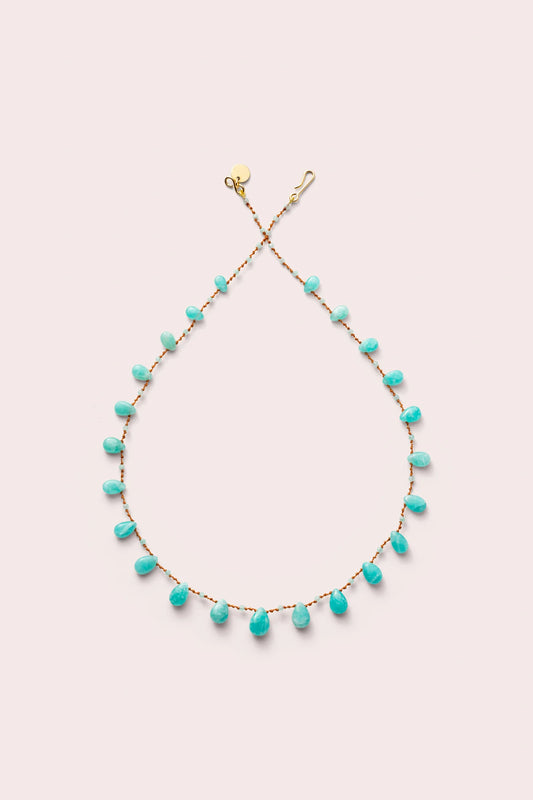 Ivarene Beetle Drops & Beads Amazonite Necklace