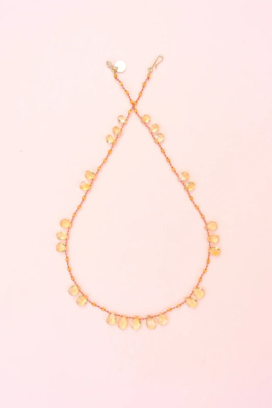 Ivarene Offset Citrine Necklace