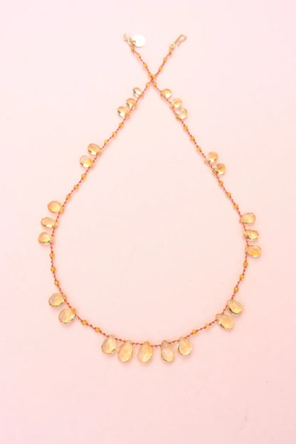 Ivarene Offset Citrine Necklace