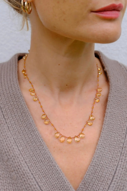 Ivarene Offset Citrine Necklace