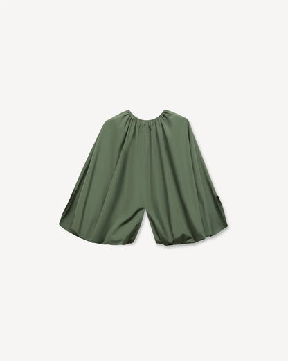 Kenzo Oversized Pleated Blouse in Cotton Poplin