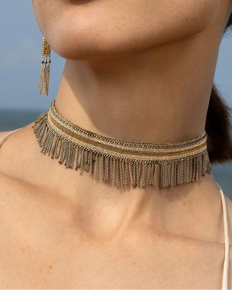 MLC 1L009 Bracelet/Choker - Antique Gold