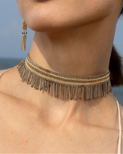 MLC 1L009 Bracelet/Choker - Antique Gold