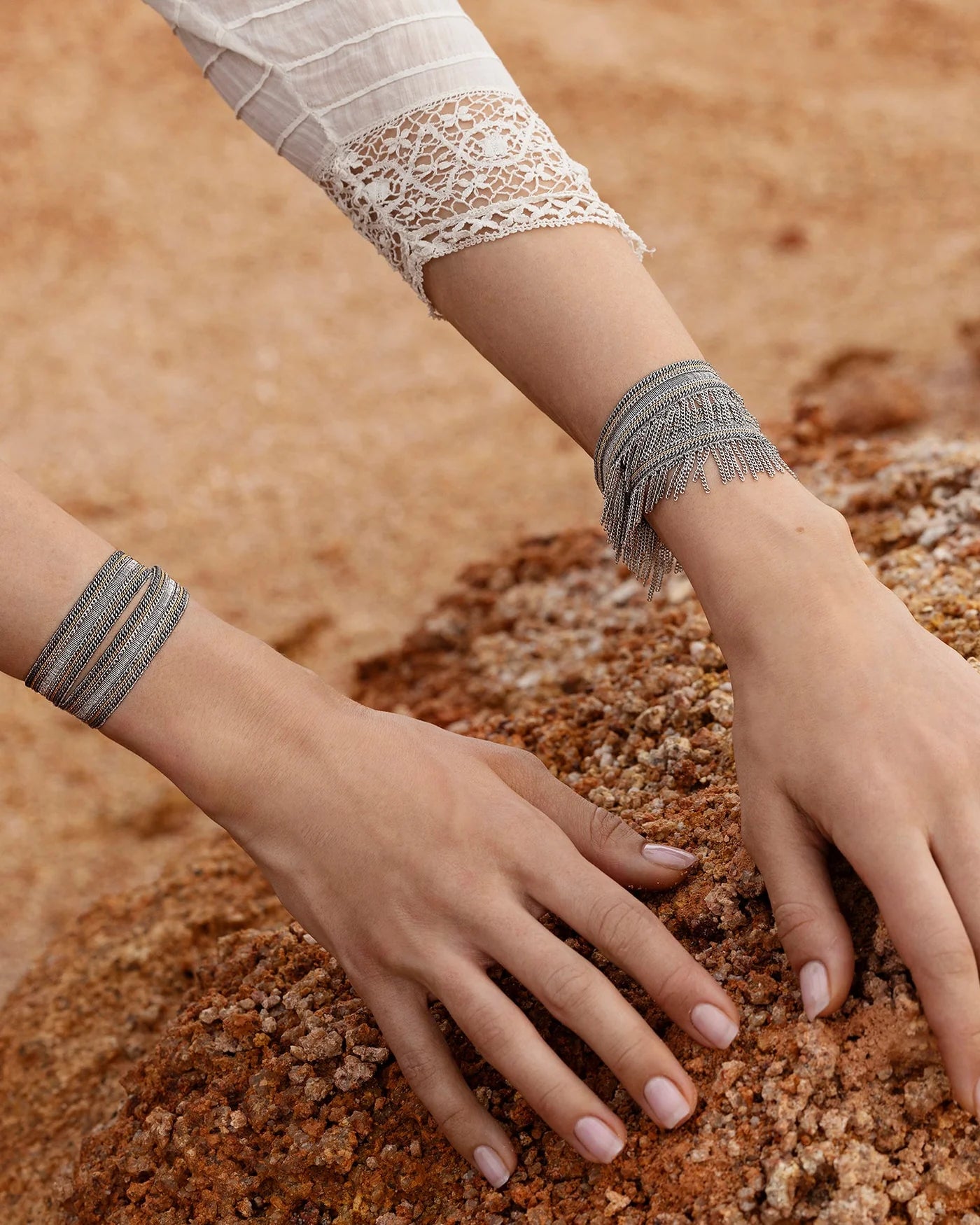 MLC 1L009 Bracelet/Choker - Antique Silver