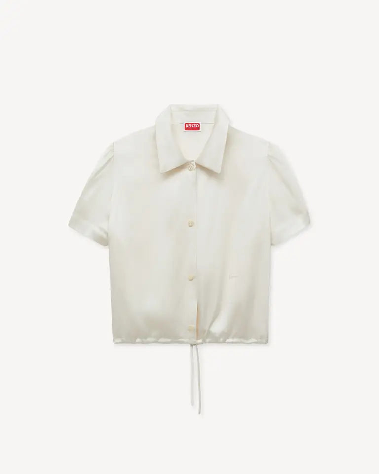 Kenzo Puffy Short Sleeves Blouse in Silk