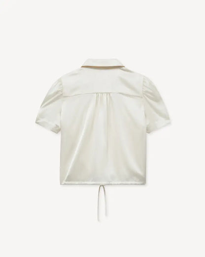 Kenzo Puffy Short Sleeves Blouse in Silk