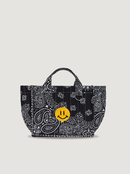 Call It By Your Name Mini Quilted Cabas Tote Bag - Happy Face
