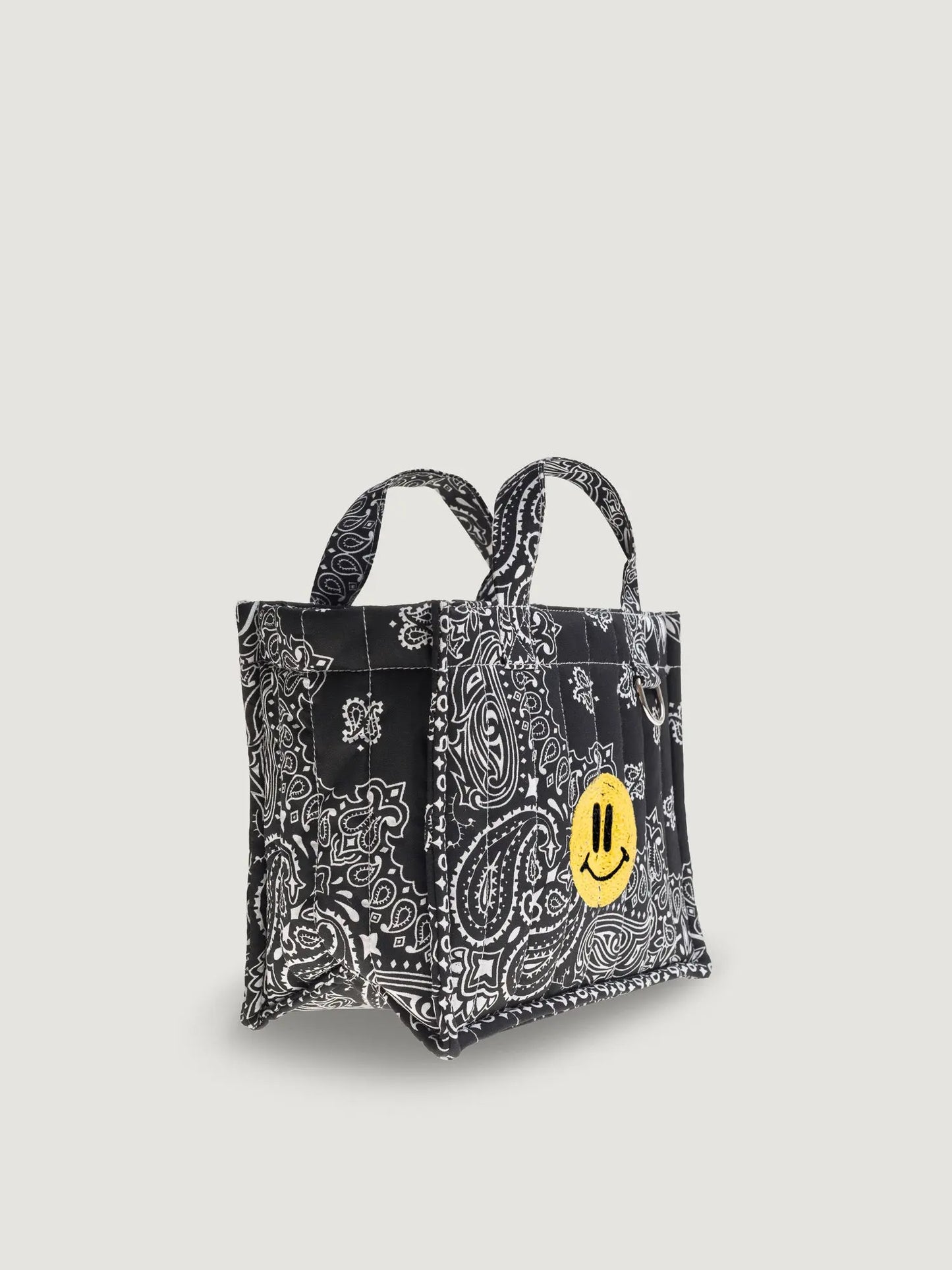Call It By Your Name Mini Quilted Cabas Tote Bag - Happy Face