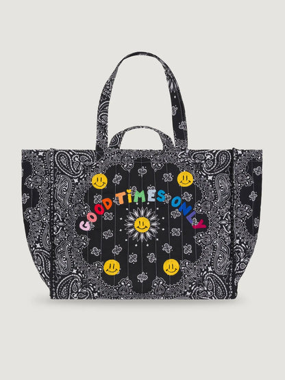 Call It By Your Name Maxi Quilted Cabas Tote Bag - Good Times Only