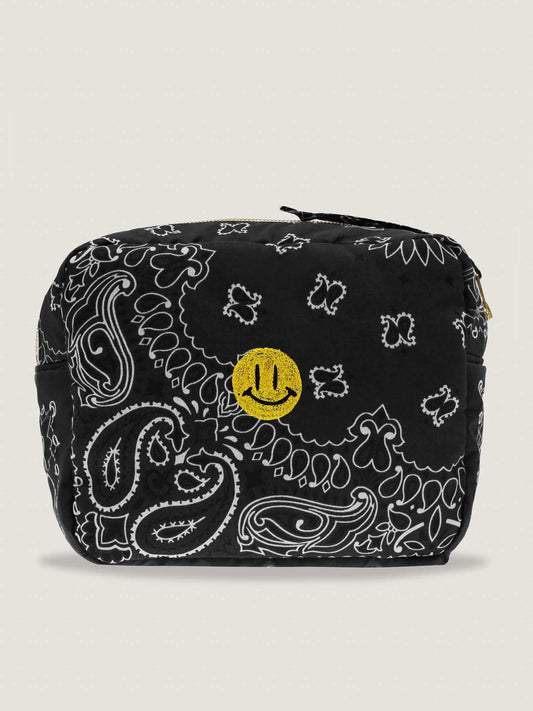 Call It By Your Name Mini Rectangular Toiletry Bag - Happy Face