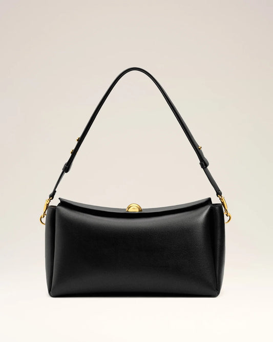 Ami Black Leather Carrousel Medium Bag
