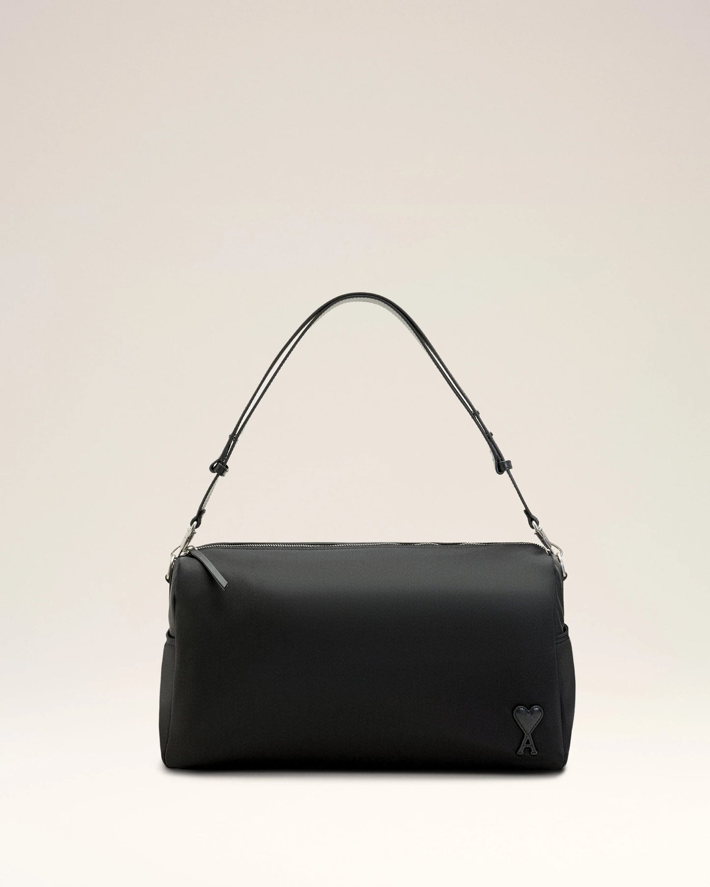 Ami Black Nylon Marcel Large Bag