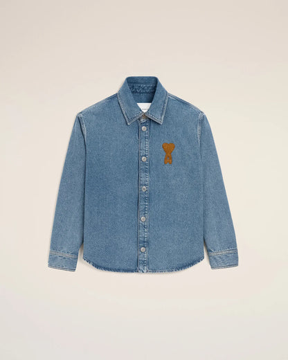 Ami Overshirt with Knitted Ami de Coeur Patch