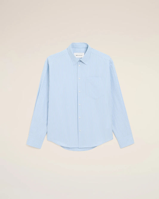 Ami Blue Long Sleeve Boxy Shirt