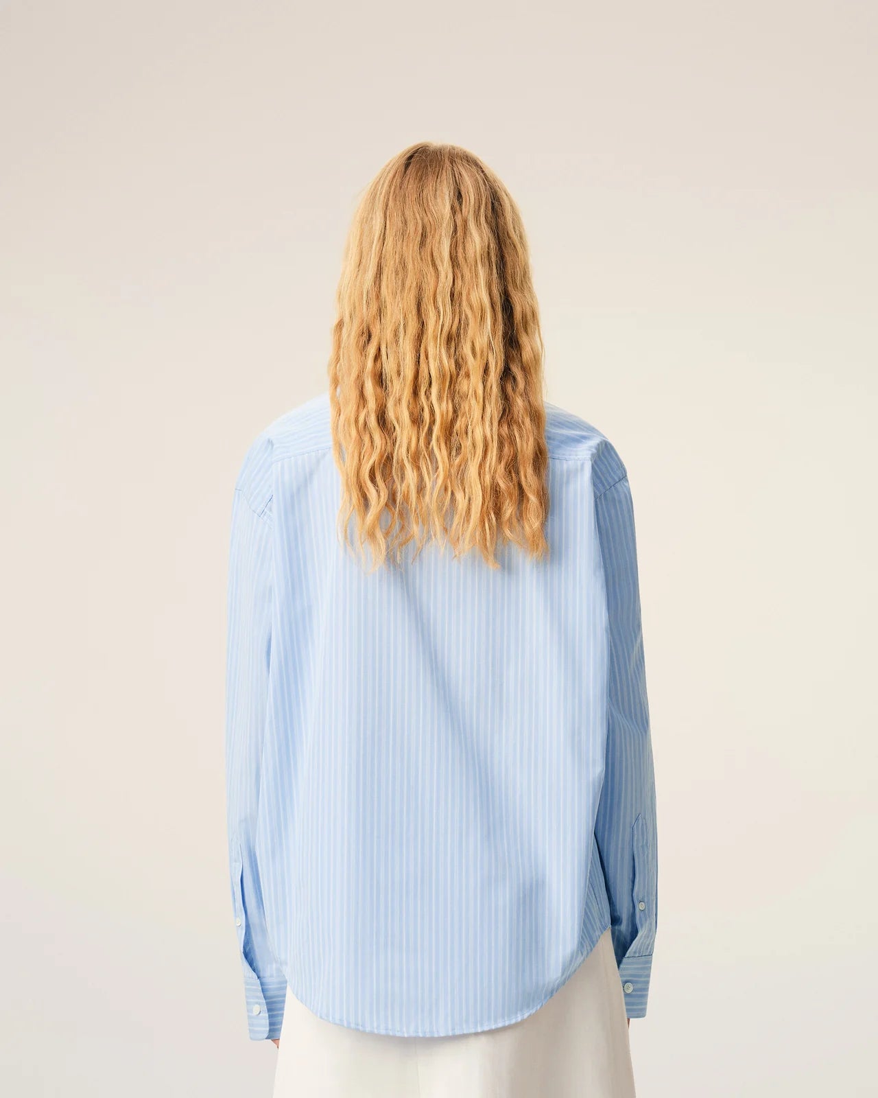 Ami Blue Long Sleeve Boxy Shirt