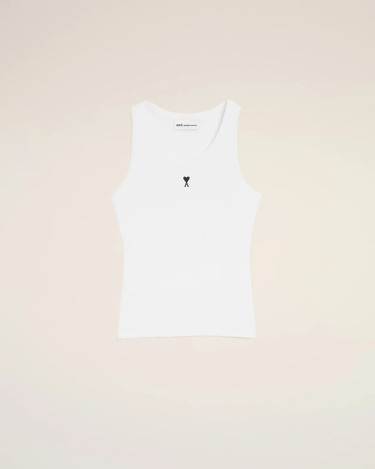 Ami White Cotton Ami de Coeur Tank Top