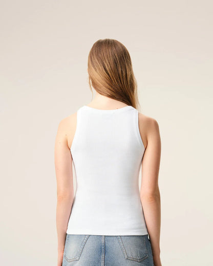 Ami White Cotton Ami de Coeur Tank Top