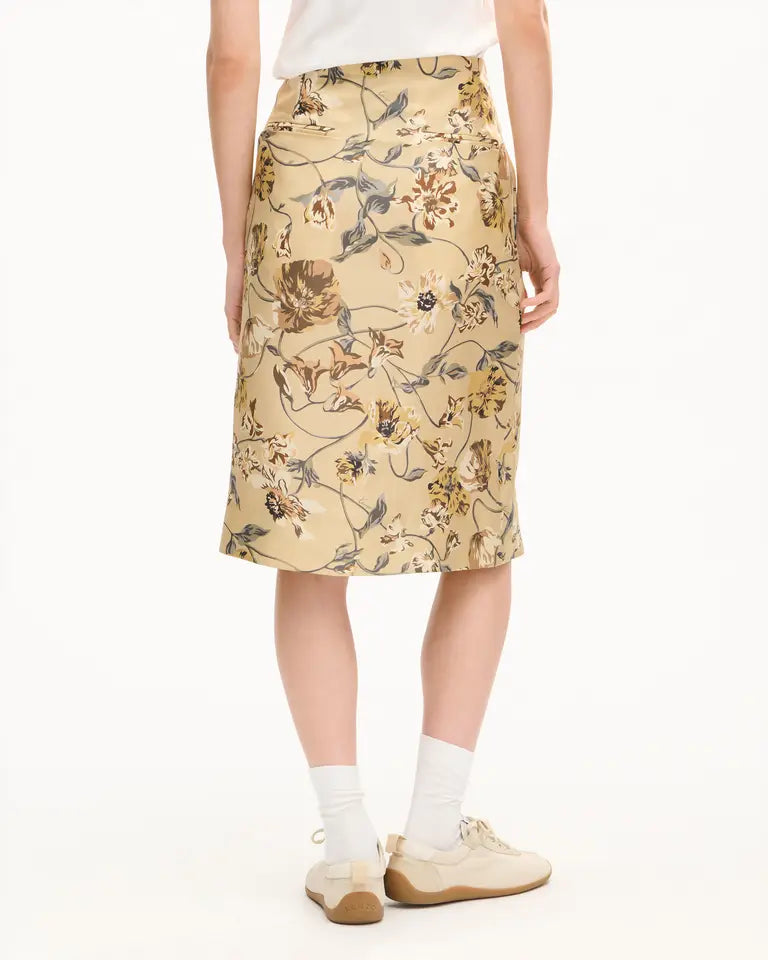 Kenzo Wildflower Silk Wrap Midi Skirt