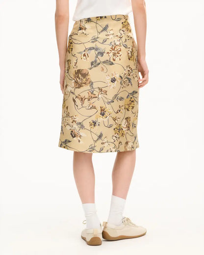 Kenzo Wildflower Silk Wrap Midi Skirt