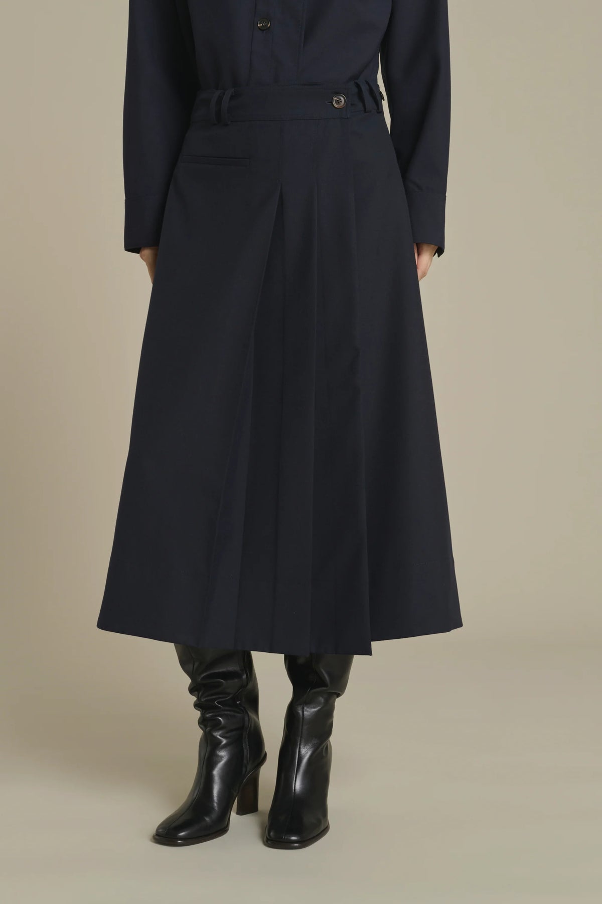 Soeur Varna Mid-Length Pleated Skirt
