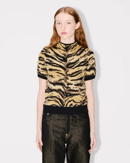 Kenzo Tiger Mock Neck Top
