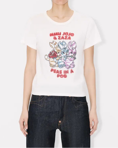 Kenzo Cartoon Embroidered T-Shirt in Cotton