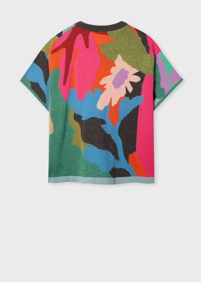 Paul Smith Knitted 'River Collage' Short Sleeve Top - V11247