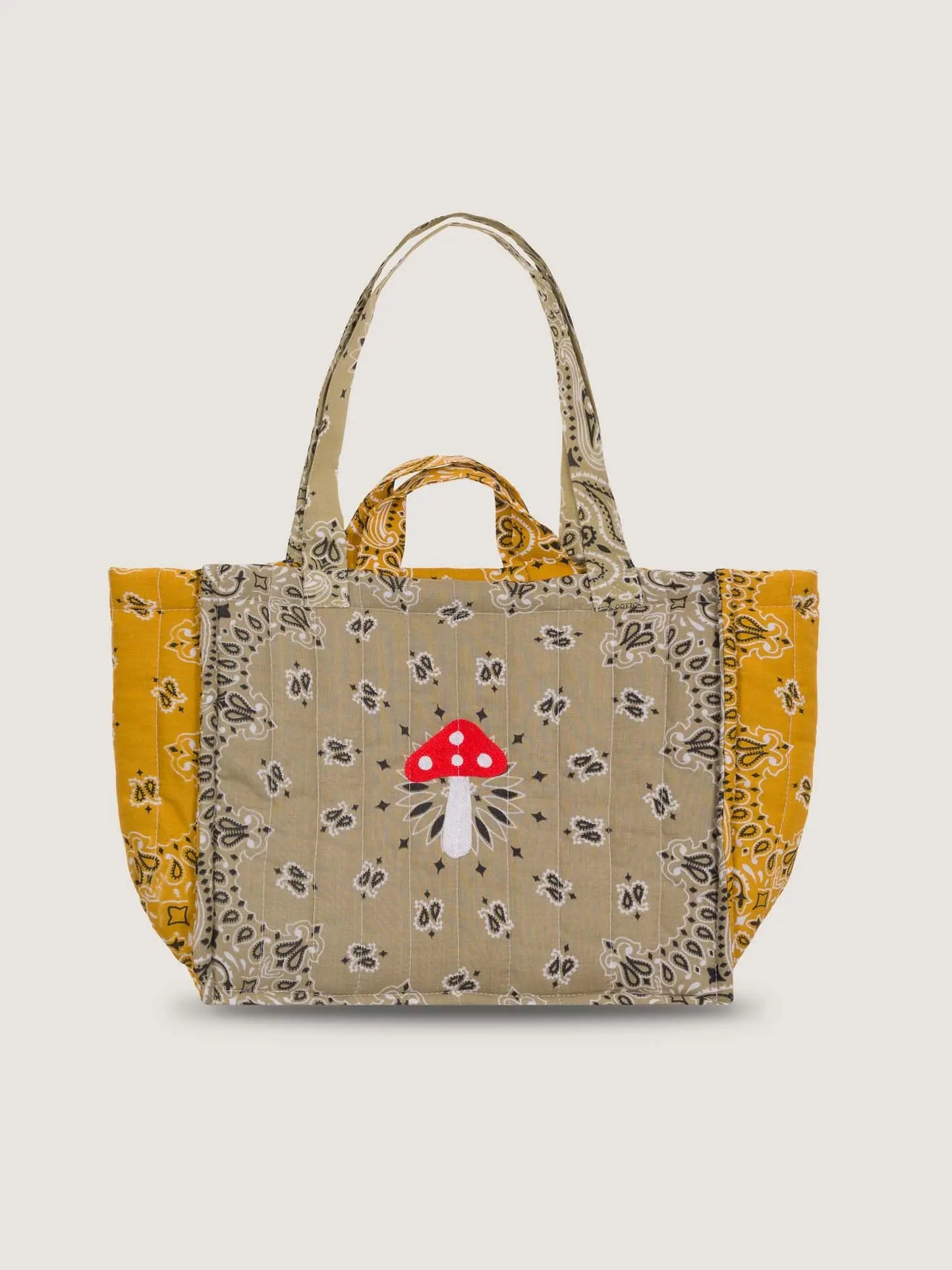 Call It By Your Name Medium Quilted Tote Bag - Mushroom