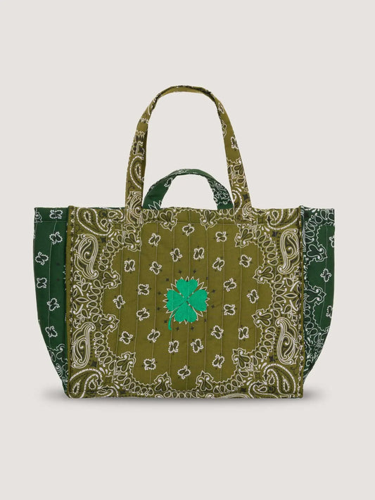 Call It By Your Name Maxi Quilted Tote Bag - Clover