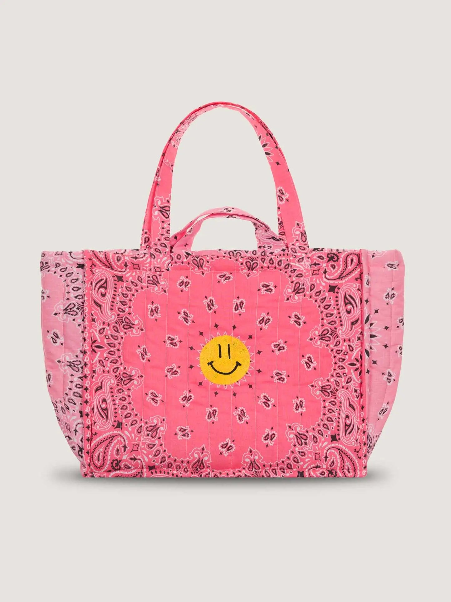 Call It By Your Name Maxi Quilted Tote Bag - Happy Face