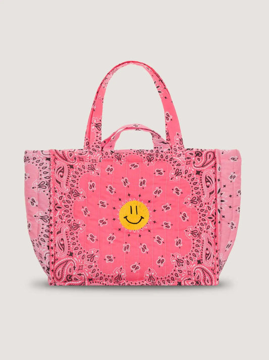 Call It By Your Name Maxi Quilted Tote Bag - Happy Face
