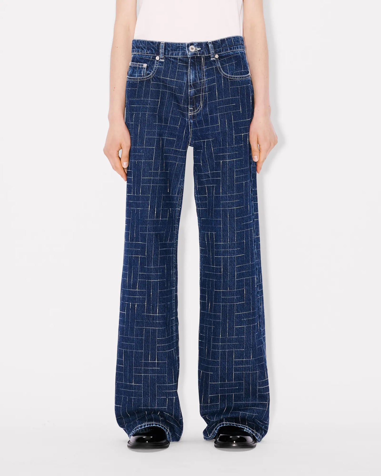 KENZO Weave AYAME wide pants in japanese denim