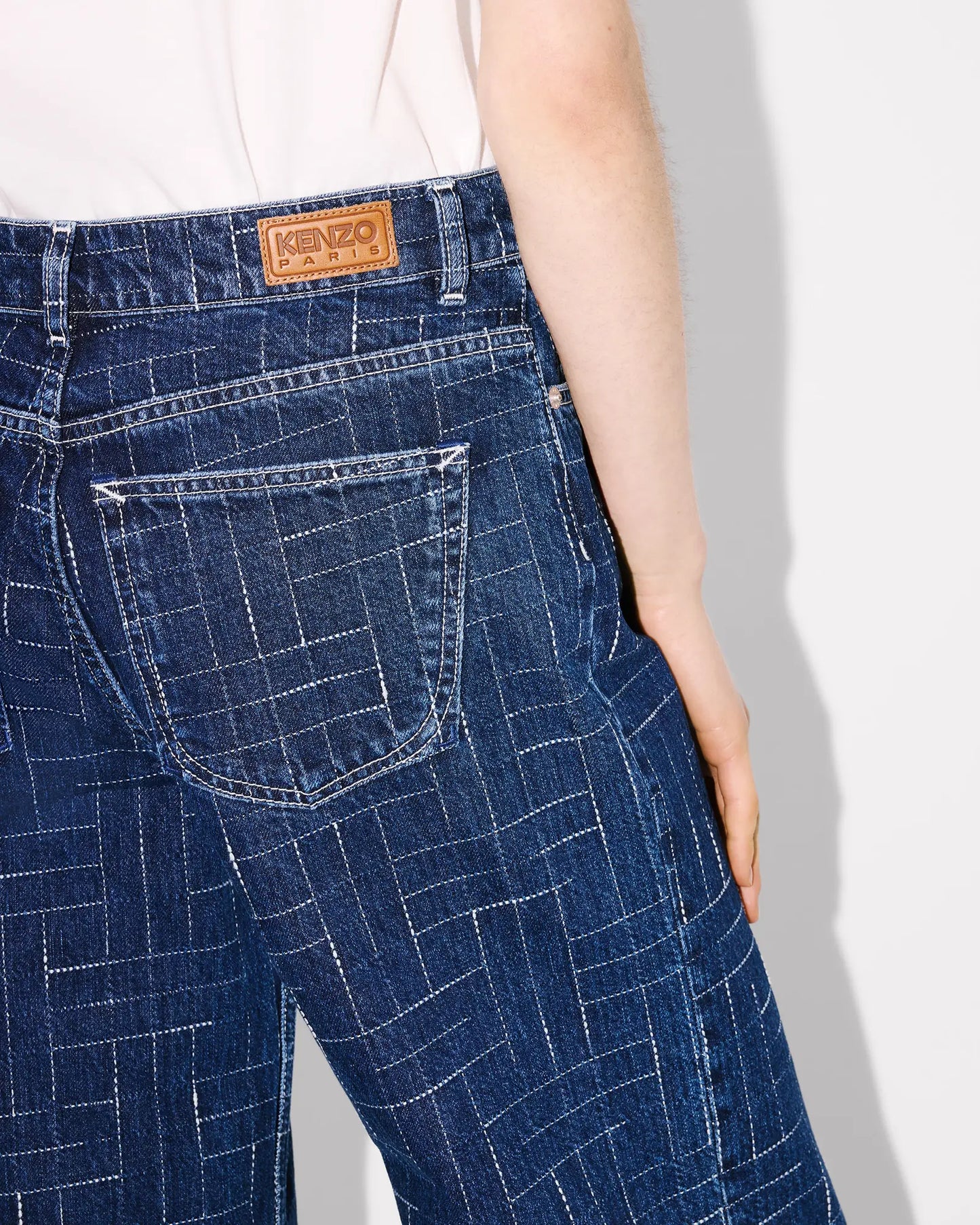KENZO Weave AYAME wide pants in japanese denim