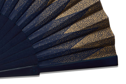 Duvelleroy Blue Night Point de Hongrie Hand Fan