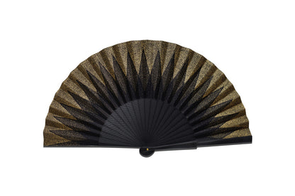 Duvelleroy Black and Gold Point de Hongrie Hand Fan