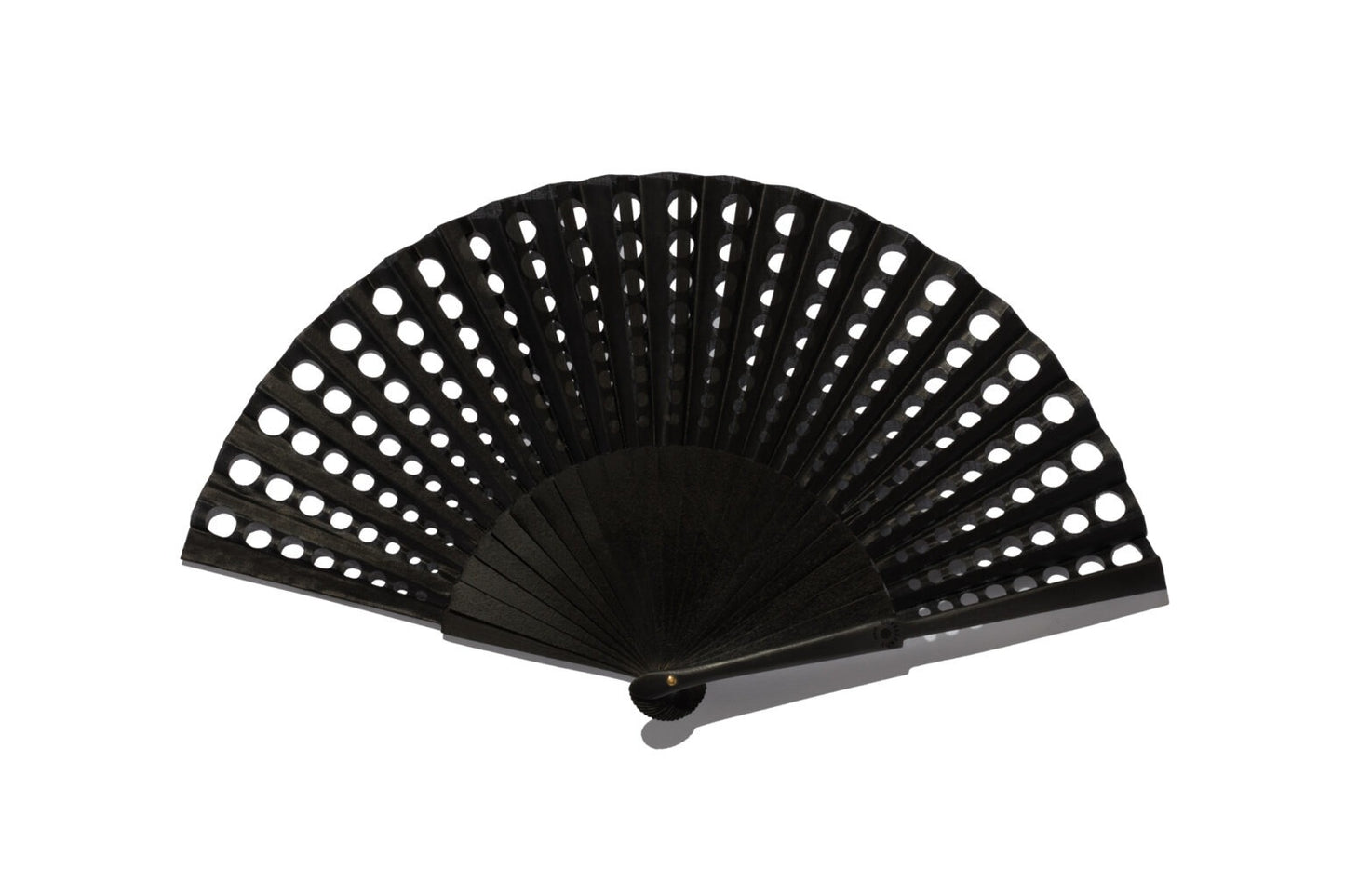 Duvelleroy Black See though Hand Fan