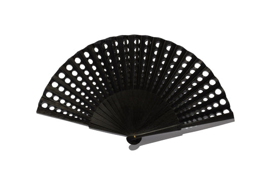 Duvelleroy Black See though Hand Fan