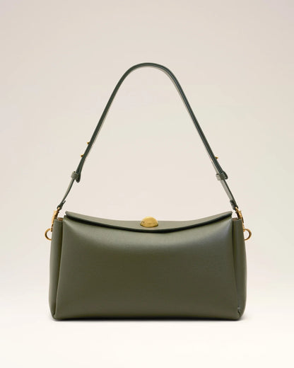 Ami Dark Khaki Leather Carrousel Medium Bag