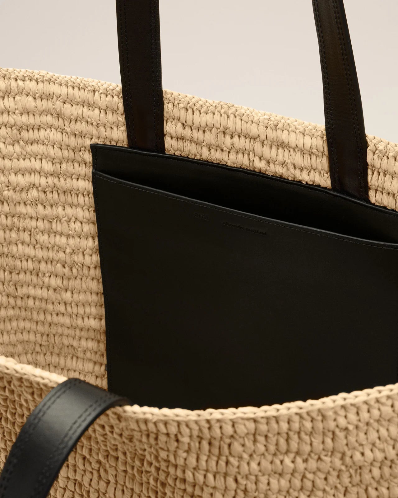 Ami Natural Rafia Tote Bag