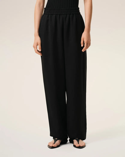 Ami Linen Blend Elasticated Waist Trousers