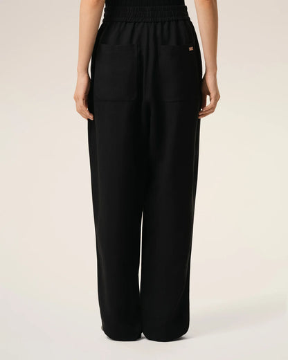 Ami Linen Blend Elasticated Waist Trousers