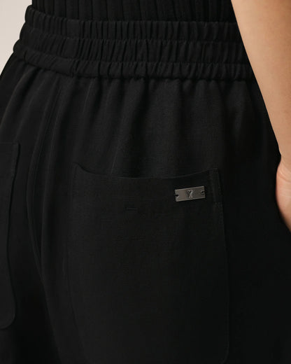 Ami Linen Blend Elasticated Waist Trousers
