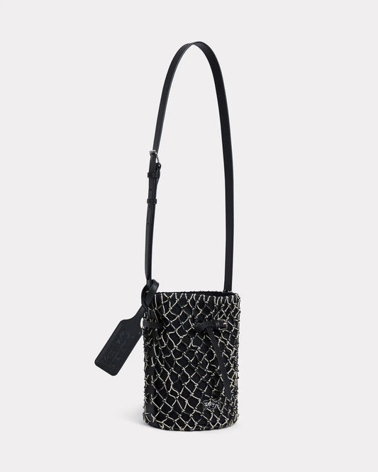 Kenzo Kenzoama Bucket Bag in Canvas and Fishnet