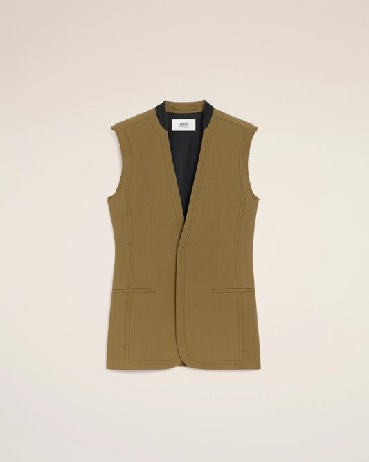 Ami Wool Sleeveless Jacket