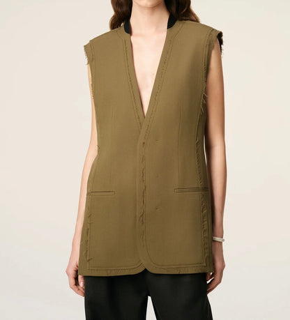Ami Wool Sleeveless Jacket