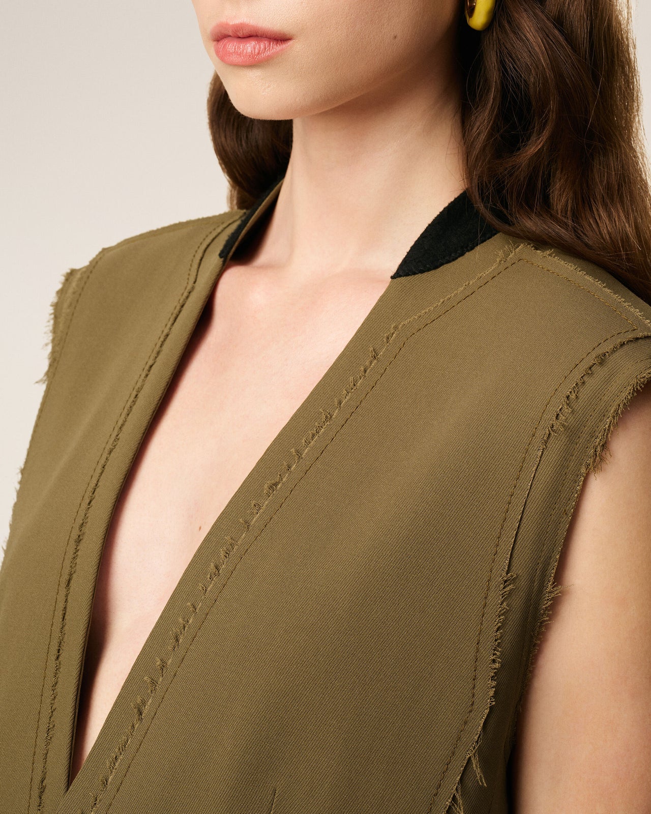 Ami Wool Sleeveless Jacket