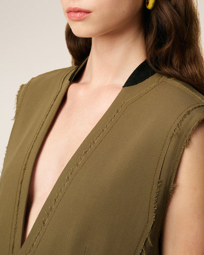 Ami Wool Sleeveless Jacket