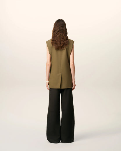 Ami Wool Sleeveless Jacket