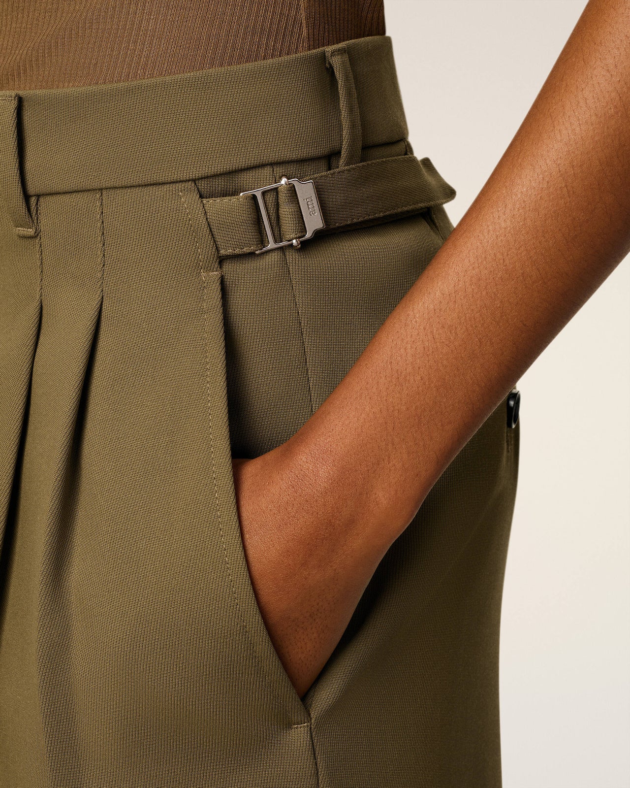 Ami Wool Tabs Wide Trousers